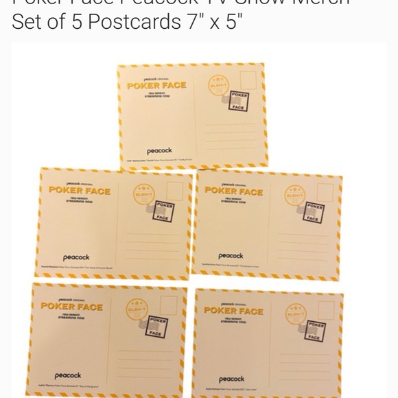 Poker Face Peacock TV NBC Memorabilia Pack! NEW! Rare! - Picture 4 of 7